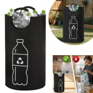 KOSZ DO RECYKLINGU BUTELEK I PUSZEK 100L SKŁADANY Z UCHWYTAMI DO DOMU