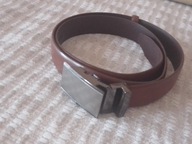 Skórzany , długi pasek do spodni jak nowy !