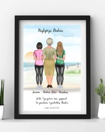 Spersonalizowany prezent na Dzień Babci Dziadka postacie obraz A4 A3 pdf