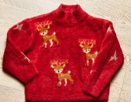 Sweter sweterek świąteczny dziecięcy w renifery next 5 lat Rozm. 110 cm