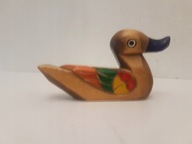 FIGURKA rzeźba DREWNIANA DO GABLOTY KACZKA ANGIELSKA