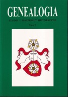 Genealogia. Studia i Materiały Historyczne 7 / 1996 ; jak nowa