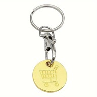 BRELOK BRELOCZEK ZAKUPOWY Z MONETĄ DO WOZKA TOREBKI KLUCZY METALOWY