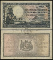 BNA - AFRYKA POŁUDNIOWA 1 Funt 1937 A/62 # P84c # SOUTH AFRICA # RPA # VF-