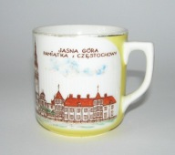 PRZEDWOJENNY KUBEK WEDUTOWY CHODZIEŻ PAMIĄTKA Z CZĘSTOCHOWA