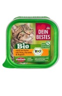 Dein Bestes, Mokra karma dla kotów Bio, kurczak i indyk, 100 g