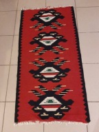 KILIM DYWANIK WEŁNA TKANY SKANDYNAWSKI ORYGINALNY