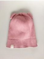 Czapka różowa dla niemowlęcia dziewczynki od 0 do 6 miesięcy