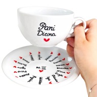filiżanka ręcznie malowana dla nauczyciela dzień nauczyciela z imionami
