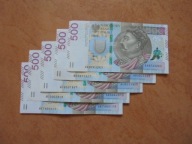 Banknot 500 zł Jan III Sobieski seria AA AB AC AD AE ttd