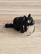 Breloczek Czarnego Kota 3d - Brelok Druk3d fidget Keychain mixGadzet