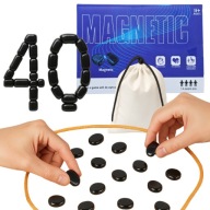 MAGNETYCZNA GRA KAMIENIE MAGNETYCZNE 40 szt SZACHY STRATEGICZNA EDUKACYJNA