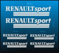 Naklejki dla RENAULT Sport CLASSIC Megane Clio RS 6szt. Rozm. M 24cm i 13cm
