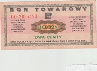 Bon Towarowy Pewex 0,2 cent.1969 r