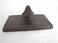 STARY ŻELIWNY PRZYCISK DO PAPIERU - SYGNOWANY XIX/XX W