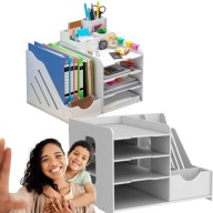 ORGANIZER NA BIURKO KREDKI KSIĄZKI DOKUMENTY DO SZKOŁY POKÓJ DLA DZIECI