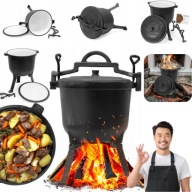 KOCIOŁEK ŻELIWNY GARNEK WĘGIERSKI EMALIOWANY NA OGNISKO 10L + PRZEPIS