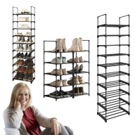 SZAFKA REGAŁ PÓŁKA NA BUTY CZARNA WYSOKA MODULARNA KOMPAKTOWA I PRAKTYCZNA