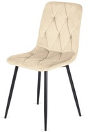 Krzesło Lugano welur beżowy 1 szt.
