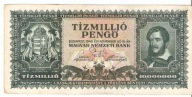 Węgry 10 Milionów Pengo 1945 Królestwo Węgier Nikolas Horty