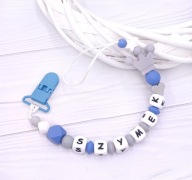 spersonalizowana Zawieszka do smoczka imienna silikonowa dla chłopca, wzory