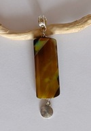 Naturalny agat pasiasty - wisior