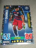 MATCH ATTAX 2015-2016 FC BARCEOLONA Luis Suarez 250 Karty gwiazdy hologram