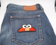 Naszywka Haftowana ELMO Ulica Sezamkowa – 10 x 5 cm