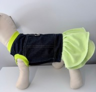 UBRANKO slodka SUKIENKA jeansowa dla psa typu maltanczyk S/M