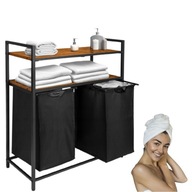 KOSZ NA PRANIE LOFTINSPIRED WOLNOSTOJĄCY 80L DO ŁAZIENKI TOALETY CZARNY