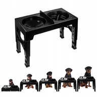 Podwójna miska dla psa na stojaku regulowana duża spowalniająca 3w1