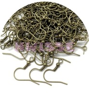 Bigle metalowe kuleczką i sprężynką Antyczny brąz