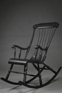 Skandynawski fotel bujany Gungstol, początek XX w. | po renowacji