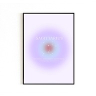 PLAKAT, ZNAKI ZODIAKU, STRZELEC, AURA POSTER, PLAKATY NA ŚCIANĘ, 30x40