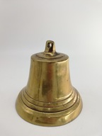 Stary duży 15cm dzwon marynistyczny z mosiądzu cieżki sygnowany 1919 Dan/S