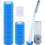 JEDNORAZOWA SZCZOTKA DO TOALETY | 30 WKŁADÓW ZESTAWIĘ | MONTAŻ NA ŚCIANĘ