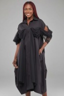 H4 H-4 black design sukienka 38 tunika koszula bluzka oversize m l xl