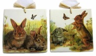 Robótkownia Kafelki obrazki 15x15 Zając Zające i motyle