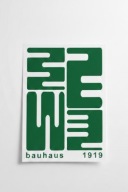 Plakat Bauhaus 1919 Zielony – Styl Retro Modern – Format A3 Premium Poster