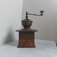 Duży drewniany młynek do kawy przypraw Geschmiedetes Mahlwerk