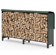 Stojak na drewno metalowy regał 200cm + plandeka drzewo kominkowe opałowe