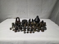 Wielki zestaw starych odważników 2dkg-1kg 52szt.