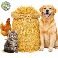 ŚCIÓŁKA SŁOMA DLA ZWIERZĄT PSA KOTA LEGOWISKO ORAZ ROŚLIN EKOLOGICZNA 85L