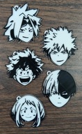 ZESTAW 5 BRELOCZKÓW DRUK BRELOK ZAWIESZKA DO KLUCZY Boku no Hero Academia