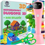 BEZPRZEWODOWY DŁUGOPIS 3D 2.0 160M FILAMENTU MATA SZABLONY NOŻYCZKI ZESTAW