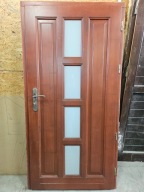 DRZWI Zewnętrzne Drewniane Sosnowe Wejściowe 99x195cm