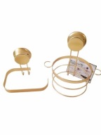 UCHWYT NA PAPIER TOALETOWY ZESTAW UCHWYTÓW ŁAZIENKOWYCH SMUKEE GOLD