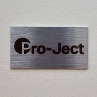 Logo Tabliczka Gramofon Pro-Ject Pokrywa Metal 20 x 38