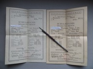 GENERALNA GUBERNIA NOWOTANIEC SANOK ŚWIADECTWO SZKOLNE 1942-1943 - 2 szt