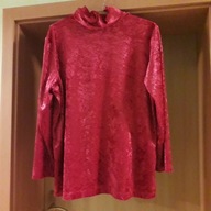 Damski golf malinowy aksamitny 2XL-3XL